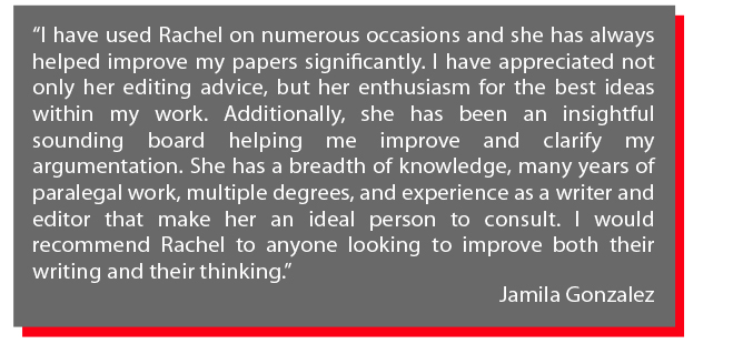 Recommend Rachel to anyone looking to improve writing and thinking.